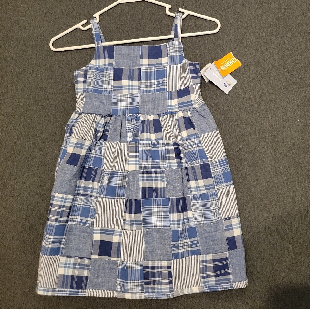 Girls dress, Gymboree, size  6, blue and white, new with tags